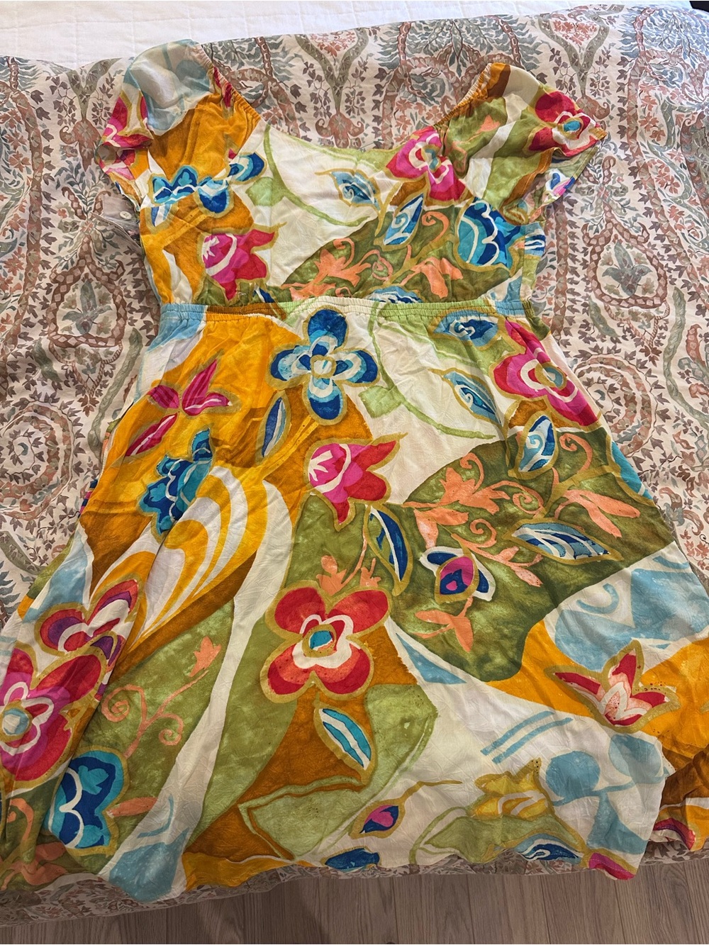 Jams World Floral Print Dress NWT w339 Snap Dragon